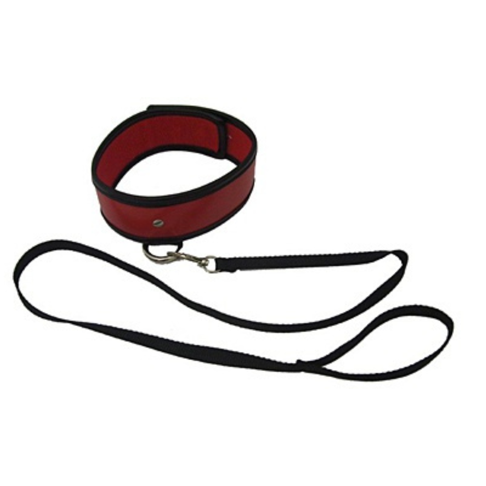 Sex & Mischief Halsband & koppel, Rött